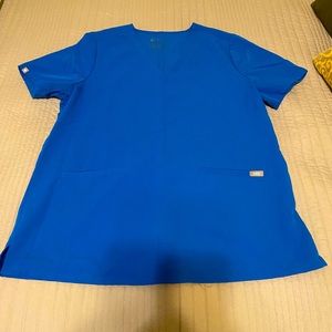 Figs scrub top - royal blue